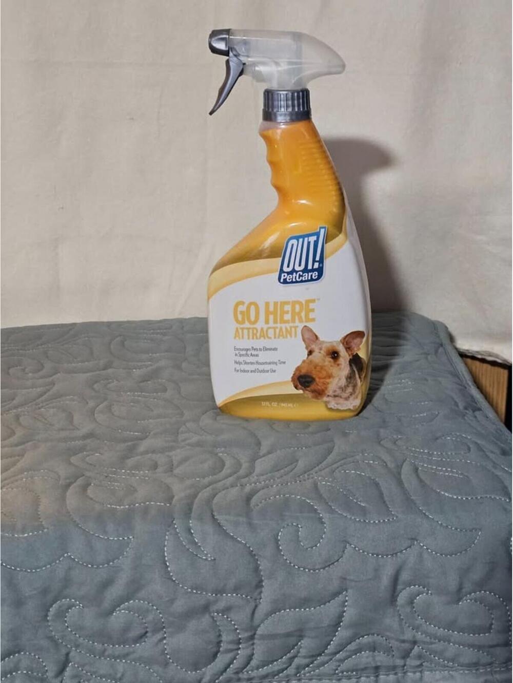 OUT! PetCare Go Here Attractant Spray – 32 fl oz (946 mL) – Used Once